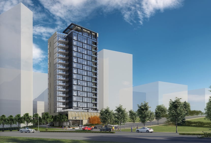 The residential tower is planned on Hall Street at Turtle Creek Boulevard — just across from...
