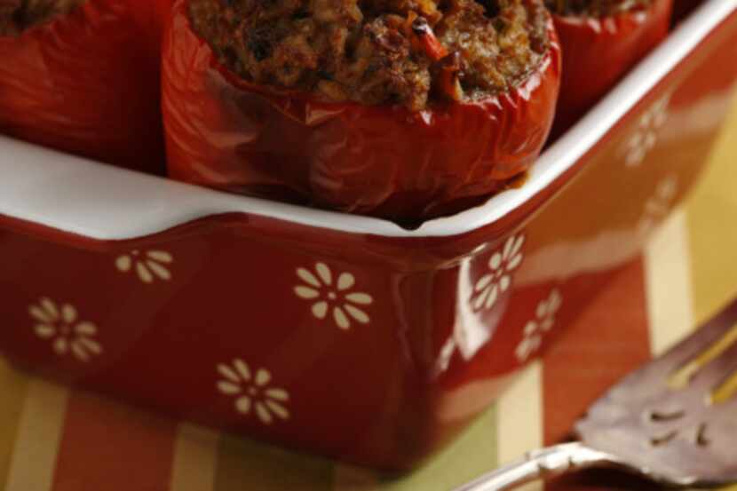 Stuffed Red Bell Peppers with Pimento Cheese