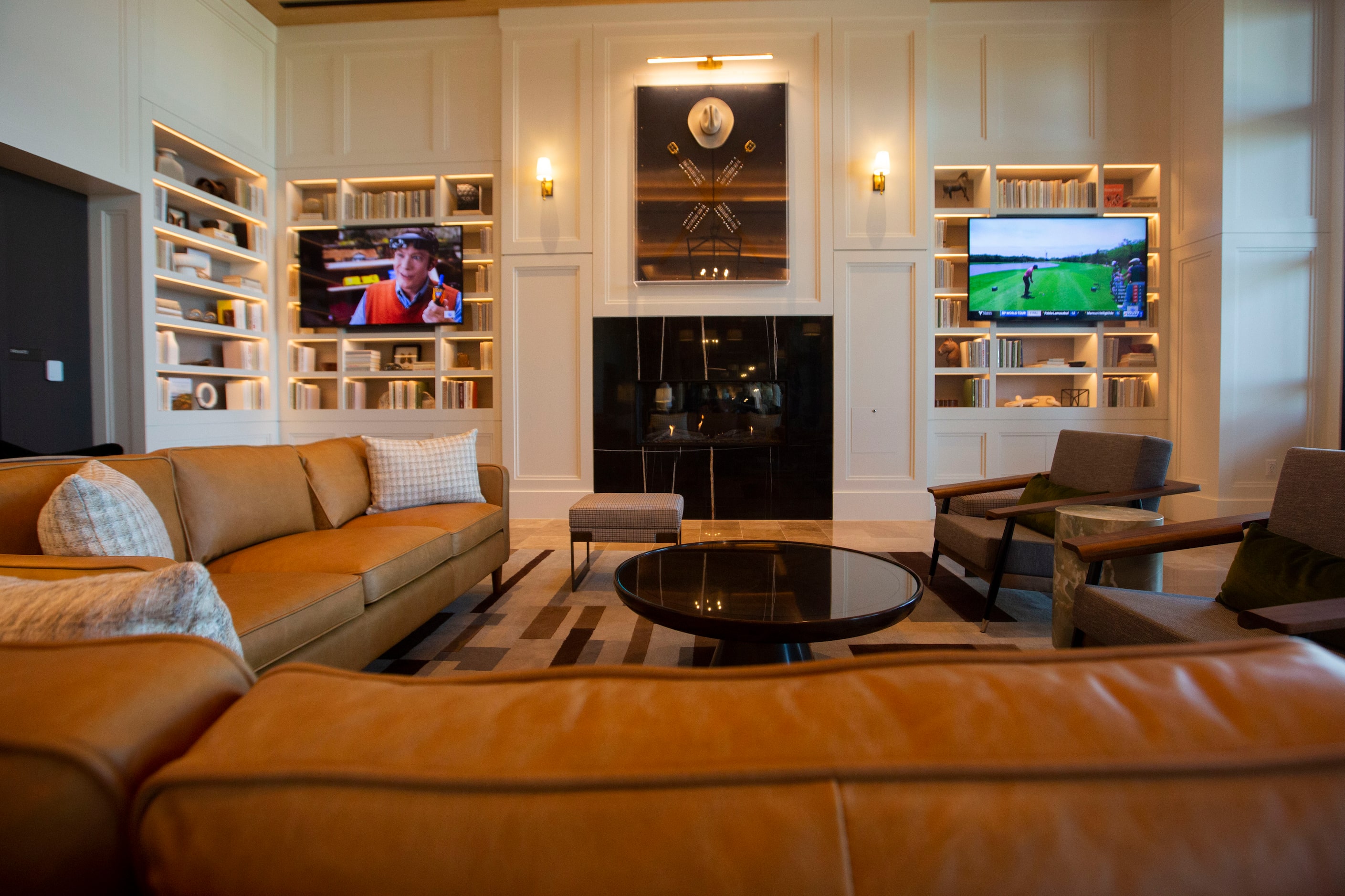 The Library lounge area of the Omni PGA Frisco Resort in Frisco on Monday, May 1, 2023. Omni...