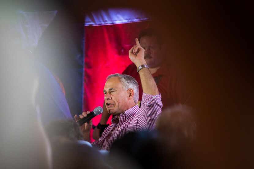 Gov. Greg Abbott, who stumped Monday at a Collin County Republican event in McKinney, has...
