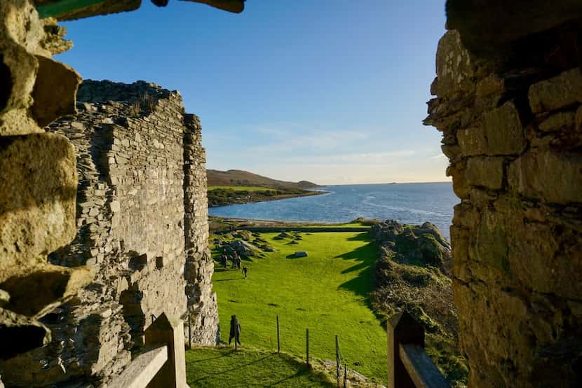 A turret in Castle Sween offers commanding views over Knapdale and the sea. The castle and...