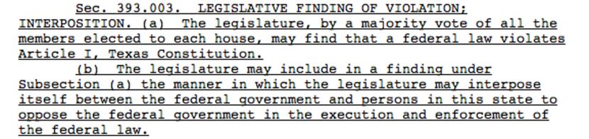 An excerpt from Senate Bill 89, filed by Sen. Bob Hall, R-Edgewood. 