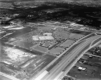 Shot June 13, 1970 - aerial photo of Sears store which opened first before the rest of...