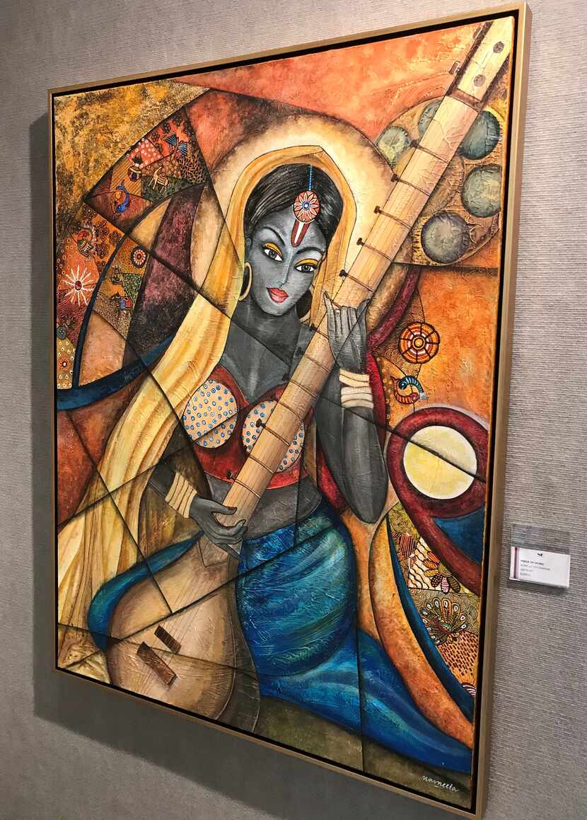A painting in Navneeta Khemka's exhibit, "Sound of Music," at Jaycee Park Center for the...