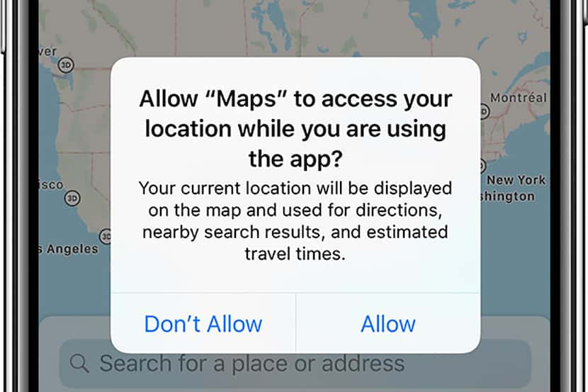 The first time you launch an app, you'll be asked for permission to use your location.