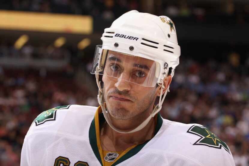 Mike Ribeiro #63 of the Dallas Stars during the NHL game against the Phoenix Coyotes at...