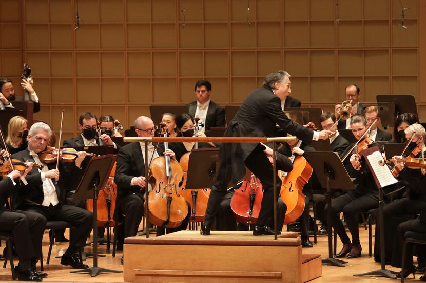 Guest conductor Jun Märkl leads the Dallas Symphony Orchestra in a performance of...