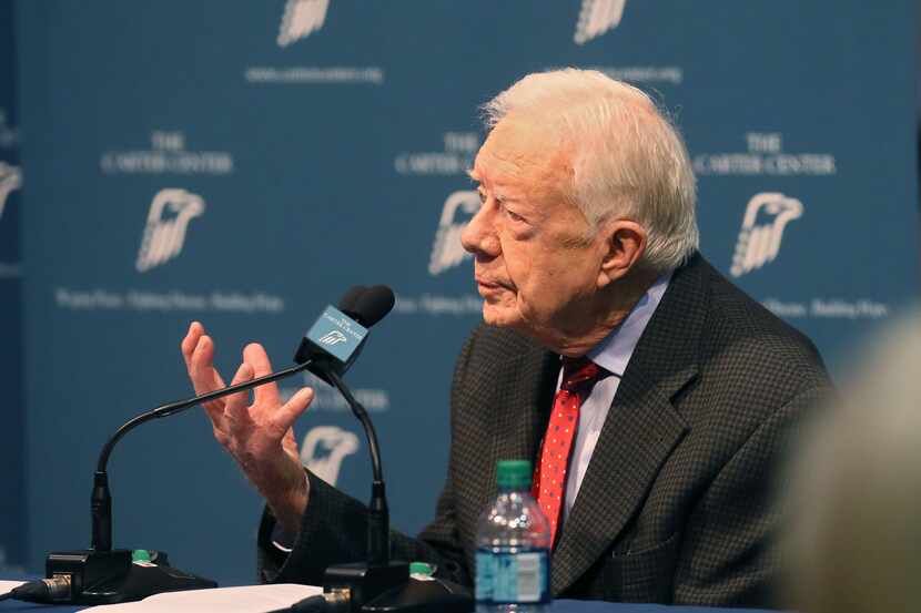 Former President Jimmy Carter discusses his cancer diagnosis at the Carter Center Thursday