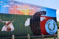 A mural is seen on the exterior of the Valley View Community Center, Wednesday, May 29,...