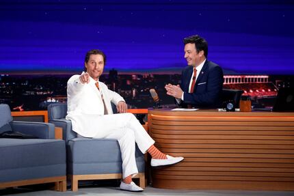Actor Matthew McConaughey, an Austin native, was Jimmy Fallon's first guest on Nov. 7, 2019.