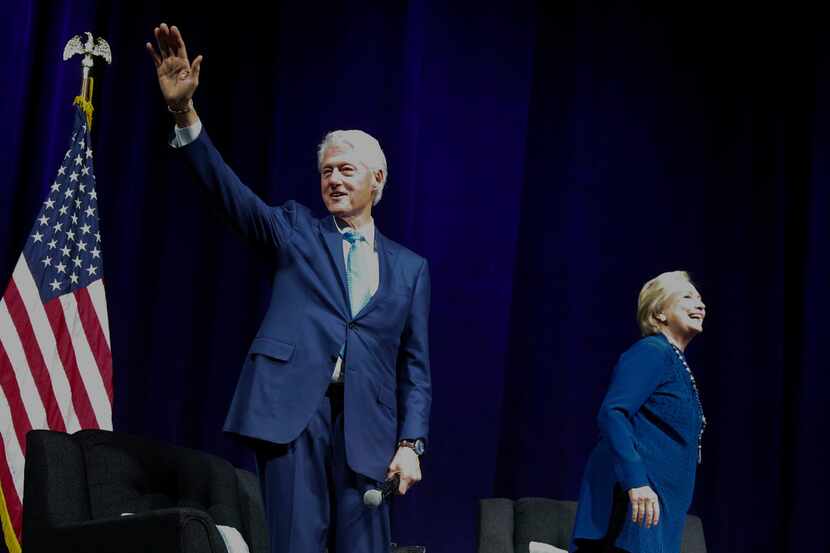 Former President Bill Clinton and former Democratic presidential candidate Hillary Clinton...
