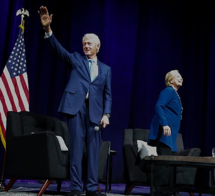 Former President Bill Clinton and former Democratic presidential candidate Hillary Clinton...