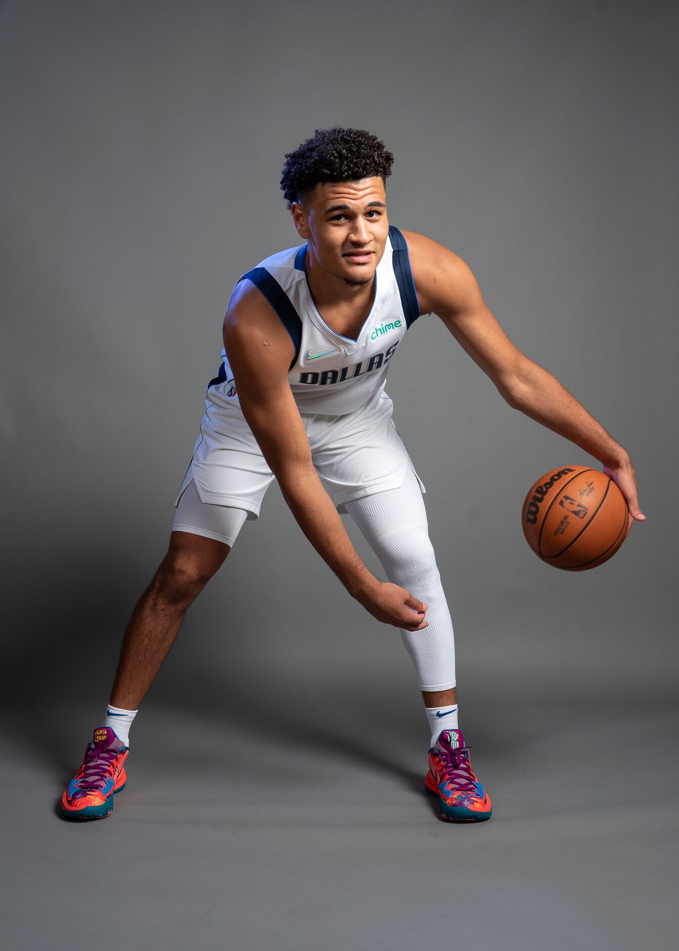 Dallas Mavericks guard Josh Green (8) poses for a portrait during the Dallas Mavericks media...