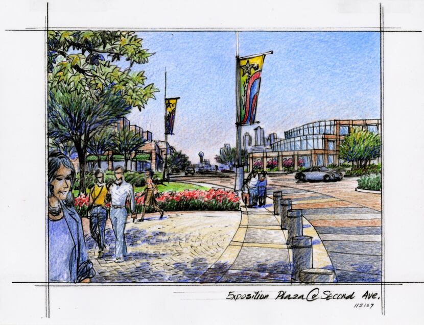 Another long-ago rendering of what downtown and Deep Ellum and Fair Park could look like...