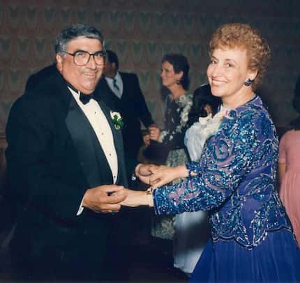Frank and Lucy Campise dance at a family wedding in a photo provided by their daughter, Mary...
