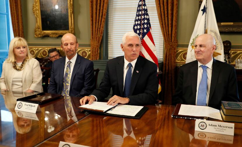 Vice President Mike Pence met this month with a group of philanthropic leaders including...