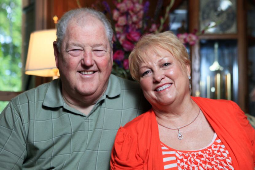 Sherry Lyon, 69, and her husband Jim Lyon, 71, at their home, on Aug. 13, 2013 in Plano. Jim...