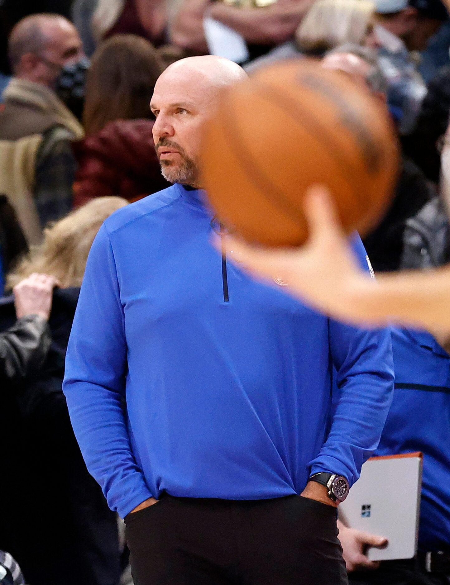 Dallas Mavericks head coach Jason Kidd watches as his team comes up short against the...