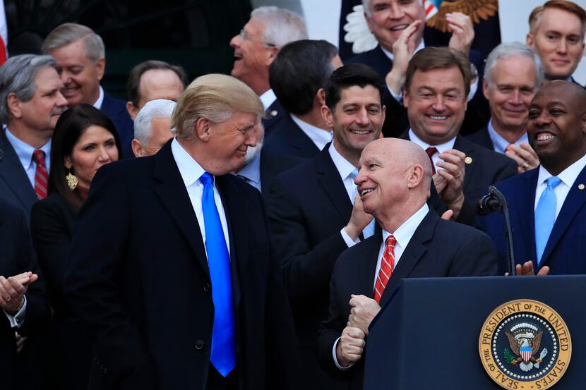 House Ways and Means Chairman Kevin Brady, R-The Woodlands, acknowledged President Donald...