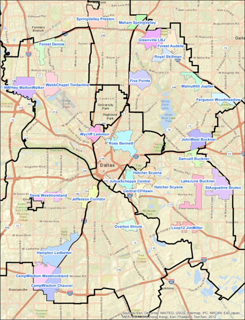  Safer Dallas map of crime hot spots