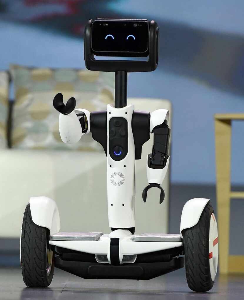 
 A self-balancing Ninebot Segway personal transportation robot.
