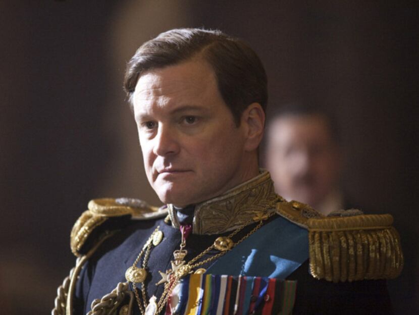 Colin Firth portrays King George VI in "The King's Speech."
