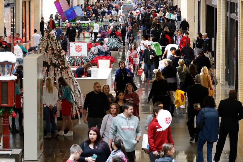 NorthPark Center customers take advantage of the lower prices on Black Friday, November 25,...