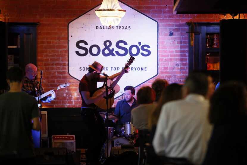 Denton band Raised Right Men perform at So & So's in Dallas August 20, 2014. 