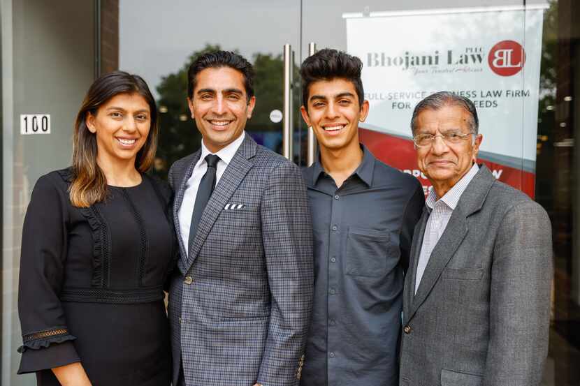 From left: Nima Bhojani, Salman Bhojani, Aarish Bhojani and Abdul Sultan Bhojani are shown...