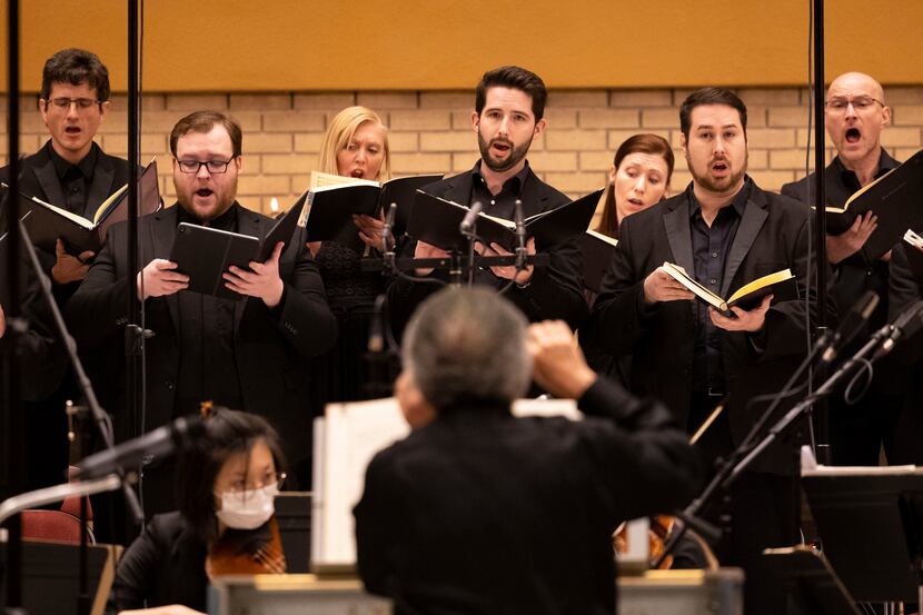 Artistic director James Richman conducts area musicians in the Dallas Bach Society’s...