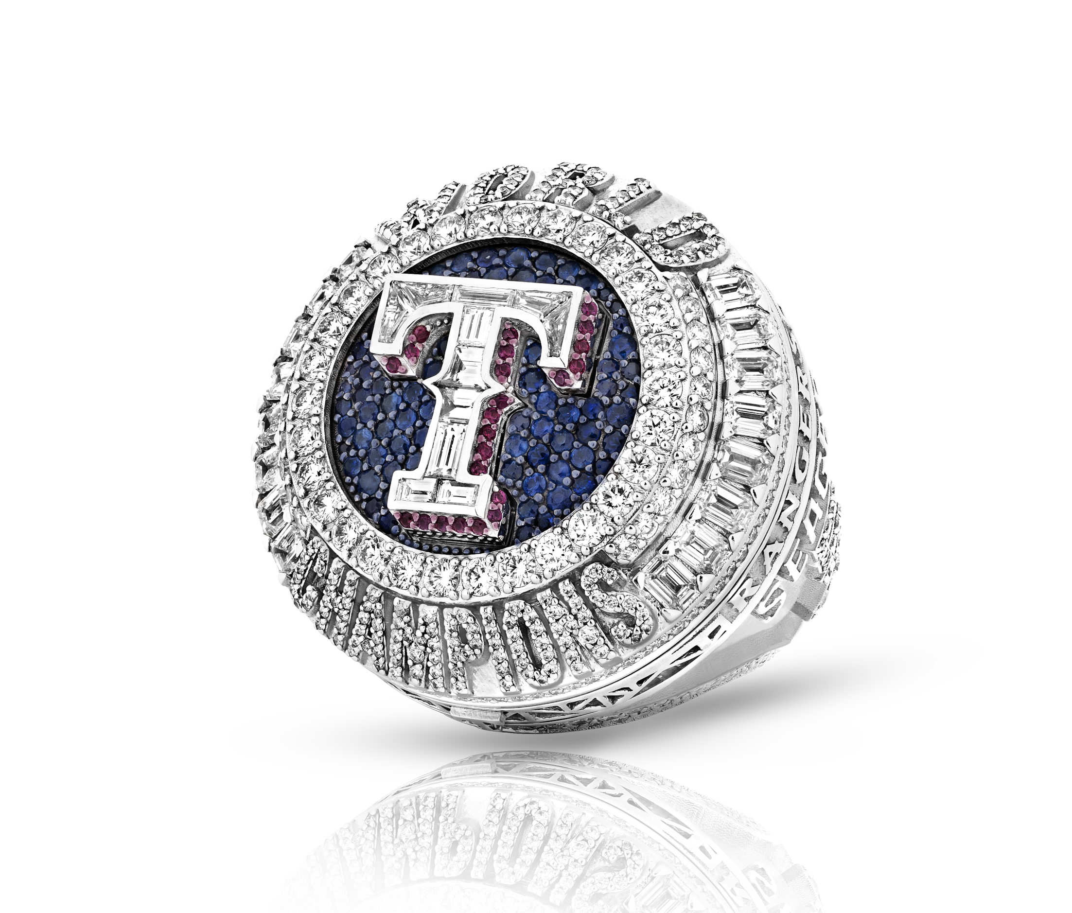 The Texas Rangers' 2023 World Series ring. The championship rings were created in...