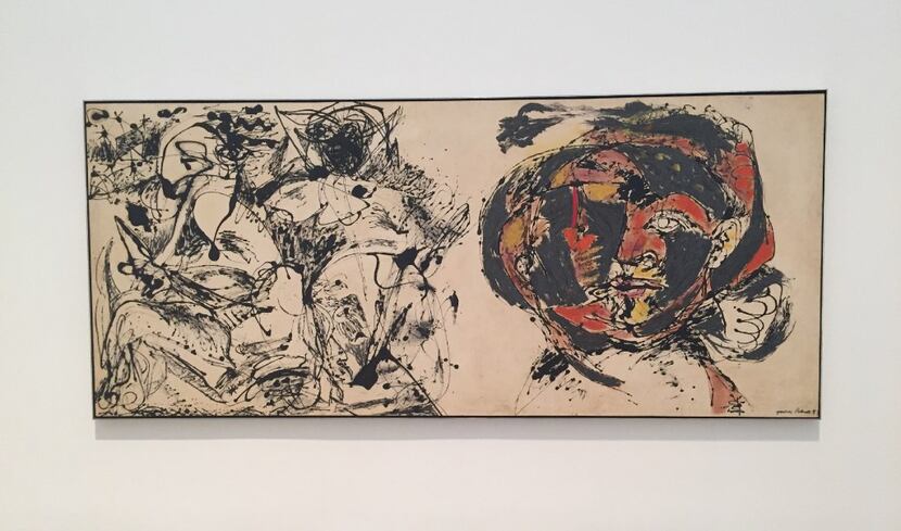 "Portrait and a Dream" by Jackson Pollock is on display at the Dallas Museum of Art. It has...