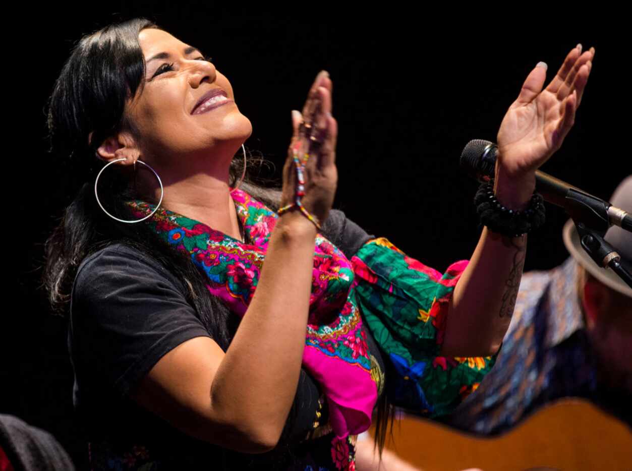 Lila Downs performs at Lampadusa: Concerts for Refugees on Sunday, Oct. 15, at the Majestic...