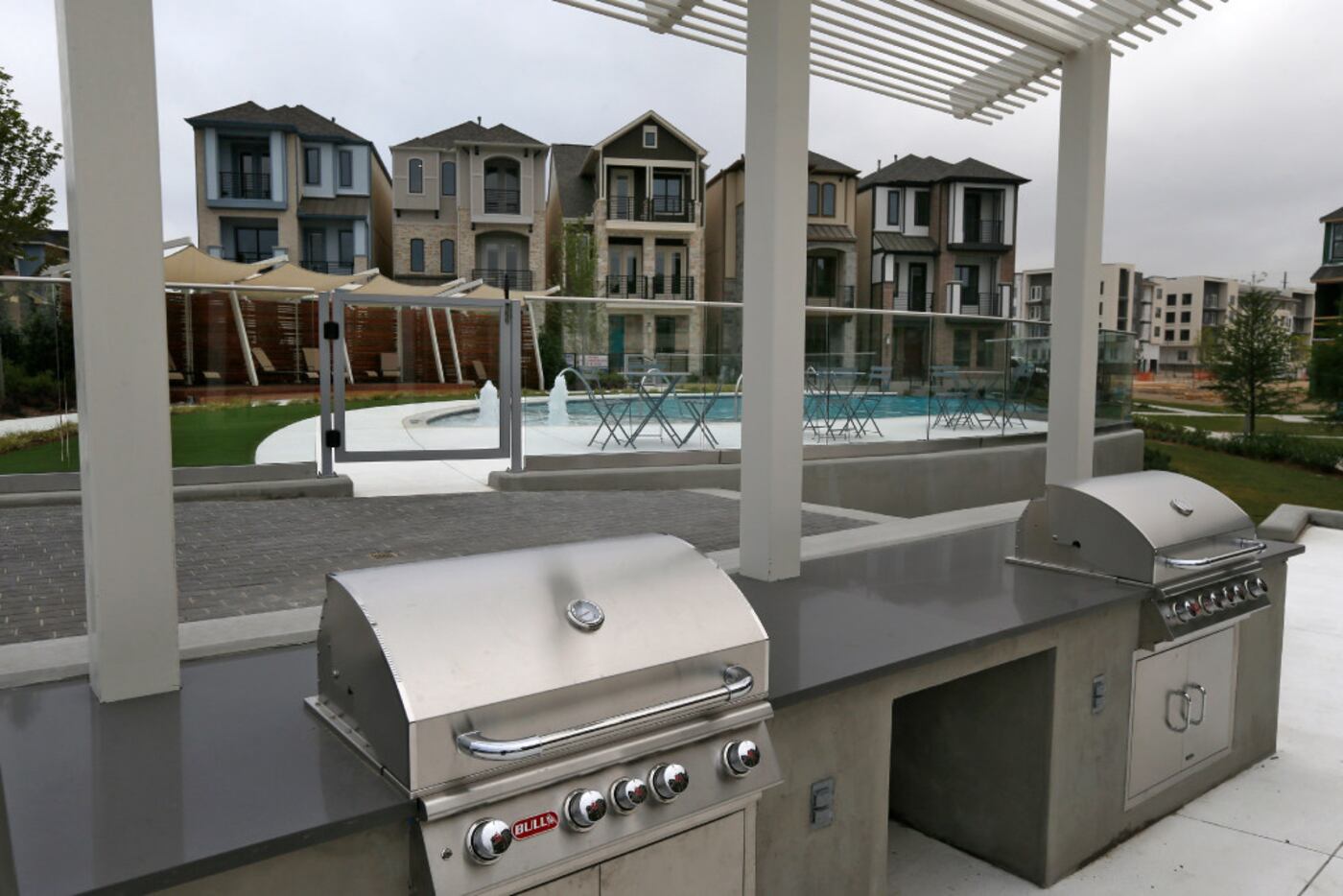 Outdoor grills at Merion at Midtown Park.