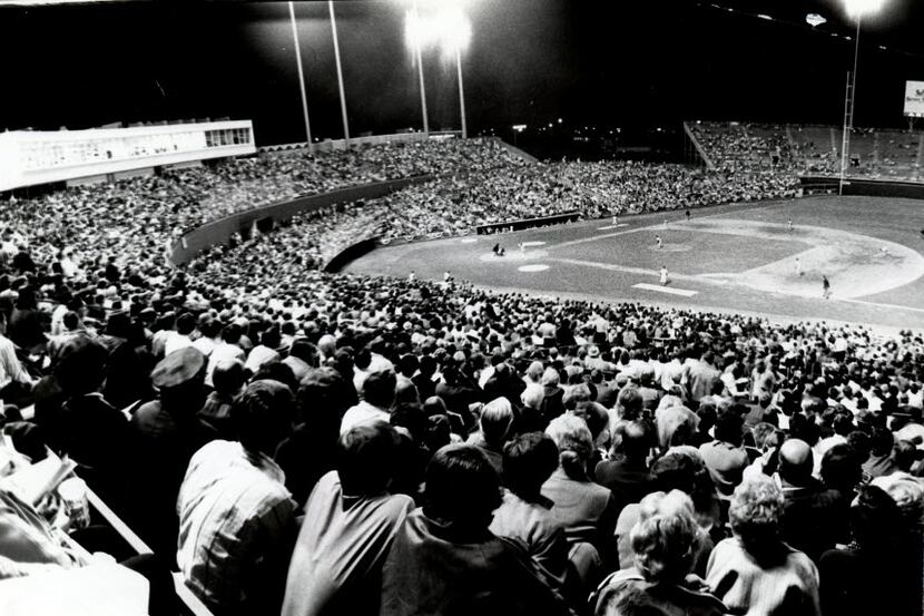Shot April 21, 1972 - Opening day of the Texas Rangers baseball team brought many fans to...