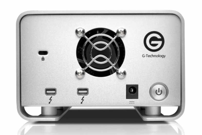 A look at the back of the G-RAID with Thunderbolt from G-Technology