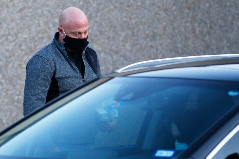 Retired Air Force officer Larry Rendall Brock Jr. walks out of Parker County Jail upon...