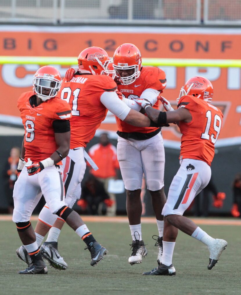 Nov 17, 2012; Stillwater OK, USA; Oklahoma State Cowboys defensive tackle James Castleman...