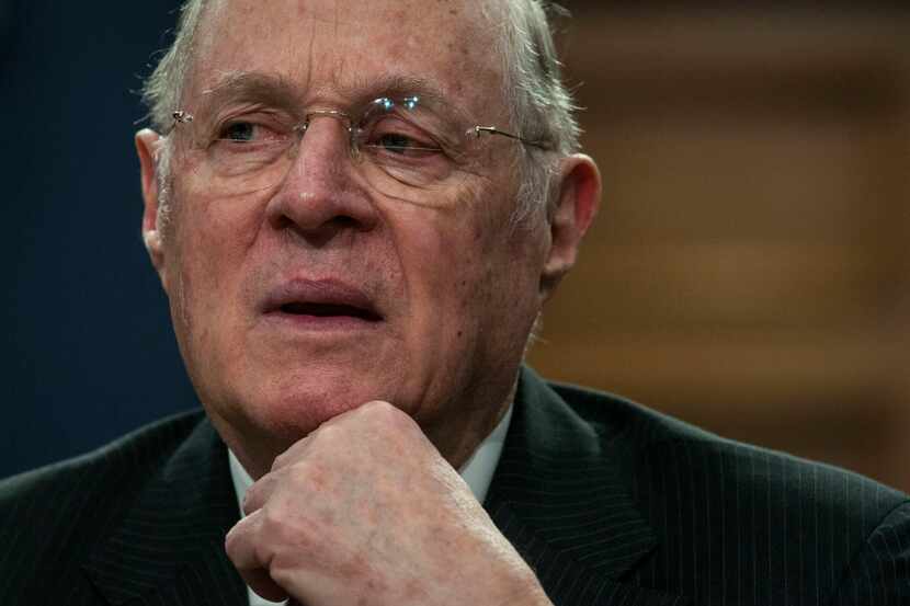 Supreme Court Justice Anthony Kennedy at a hearing on Capitol Hill in Washington in March...