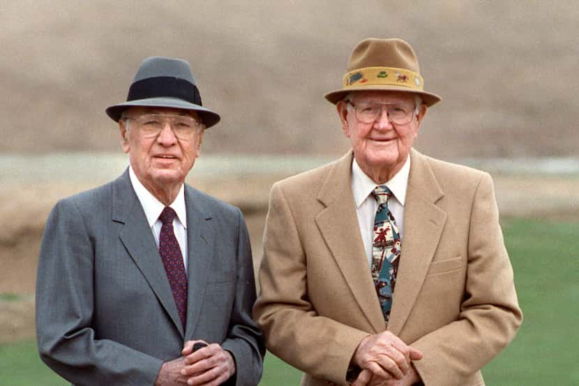 ORG XMIT: Shot 2-10-1992 Ben Hogan (left) with Byron Nelson.The Dallas Morning News...