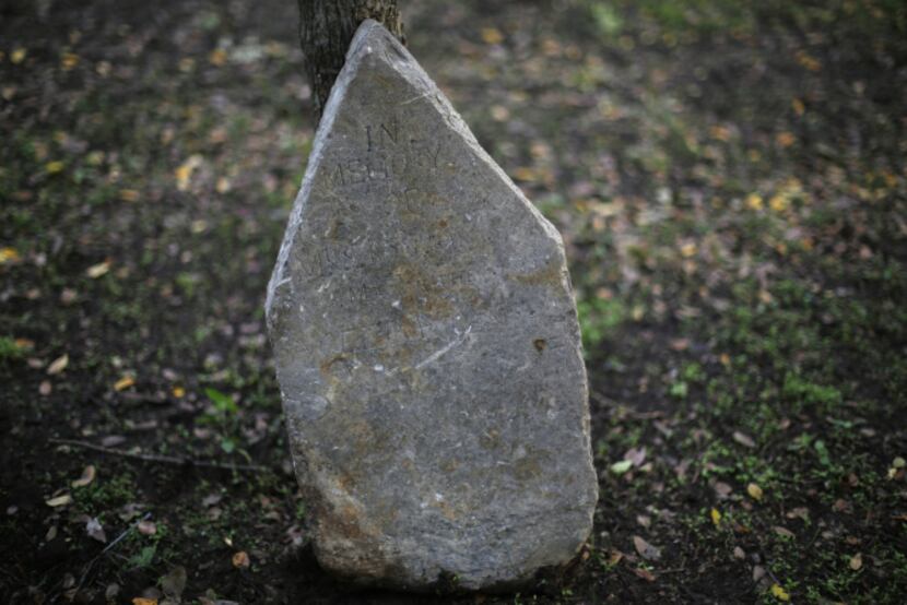 Someone took the care to carve a point on the tombstone of Mrs. Rody Kelly after she died in...