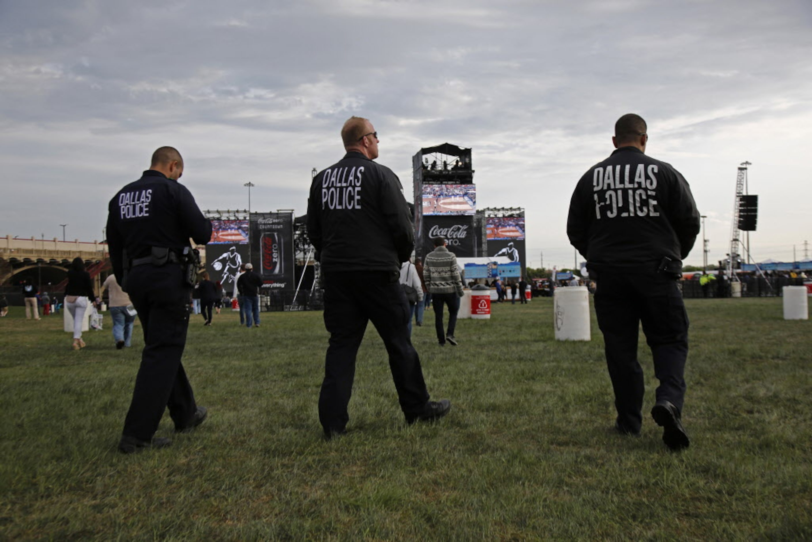 Dallas Police on the patrol at the March Madness Music Festival at Reunion Park in Dallas...