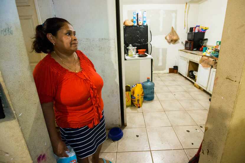 Dalia Palma, stood in the kitchen of her family's home on Monday on Pine St. in Dallas. They...