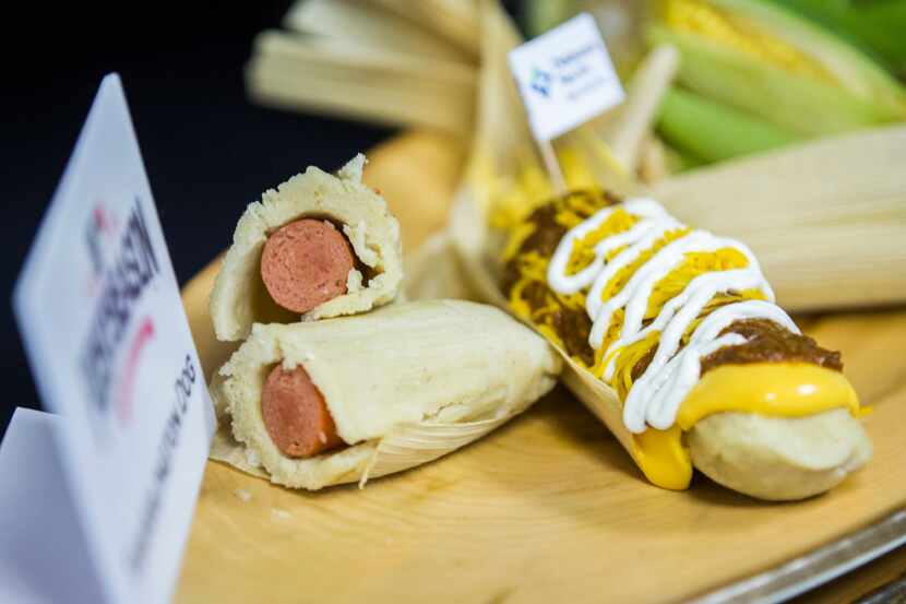 The TamArlington Dog is one of four postseason menu additions presented by Delaware North...