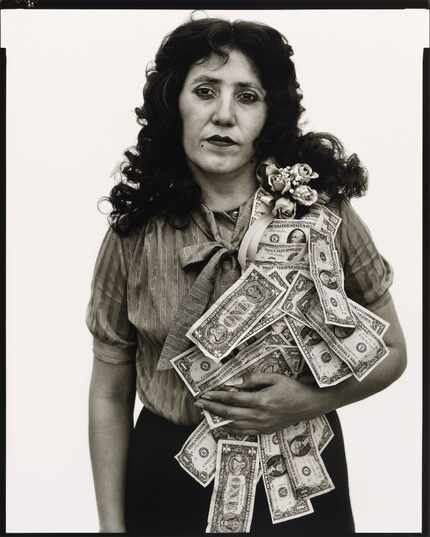 Petra Alvarado, factory worker, El Paso, Texas, on her birthday 4/22/82 by Richard Avedon is...