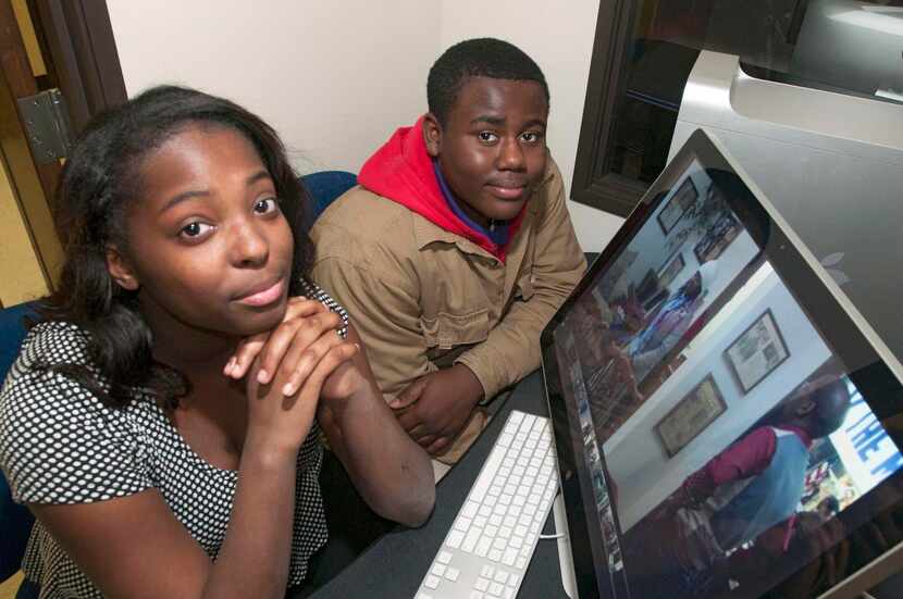 
Francheska Johnson, 14 (left) and Jamicheal Morgan, 15, both freshmen at Lincoln High...