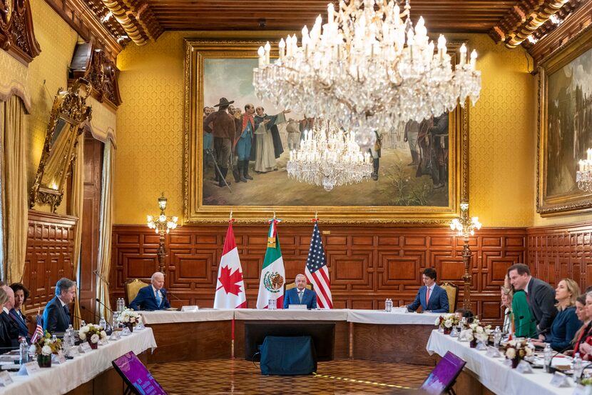 President Joe Biden, Mexican President Andres Manuel Lopez Obrador, and Canadian Prime...