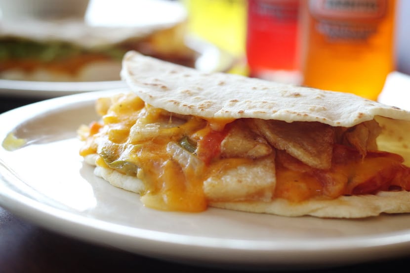 Serenity now: A breakfast taco from San Antonio's Taco Haven.