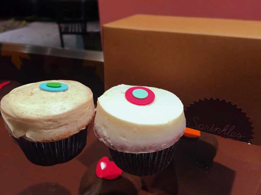 Chai Latte and Red Velvet cupcakes at Sprinkles