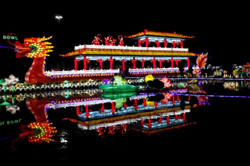 The Imperial Dragon Boat was illuminated Wednesday night during a preview event for the...